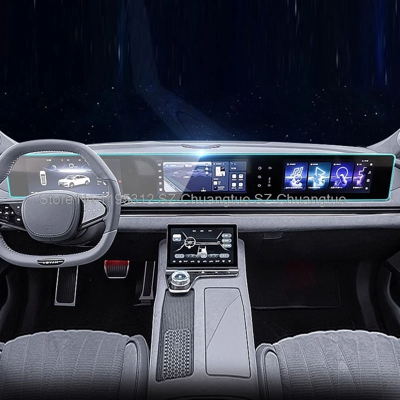 

Защитная пленка TPU для VOYAH PASSION 2022 2023 центральная консоль салона автомобиля прозрачная внутренняя защита от царапин