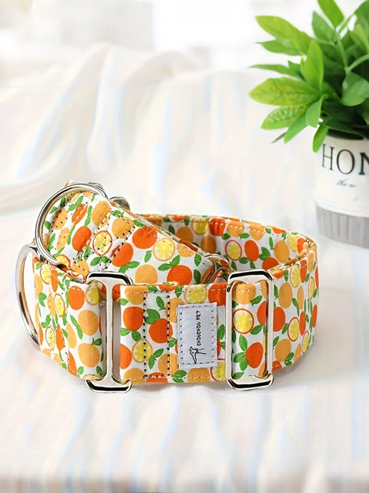 Martinagle Wide Adjustable Dog Collar, Soft Patterned Anti-Pull Collar for Medium-Sized Dogs, Suitable for Italian Greyhounds, Whippets, and Visual Hunting Dogs view 5