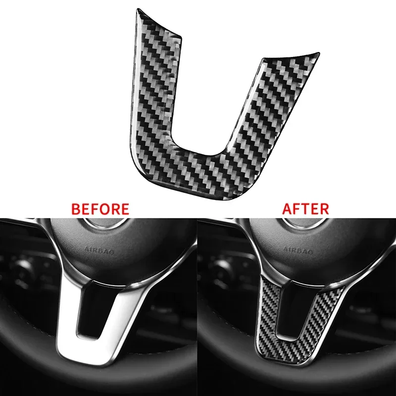 

Car Steering Wheel U Type Decoration Cover For Mercedes Benz B Class GLB Carbon Fiber Car Steering Wheel U-shaped Sticker