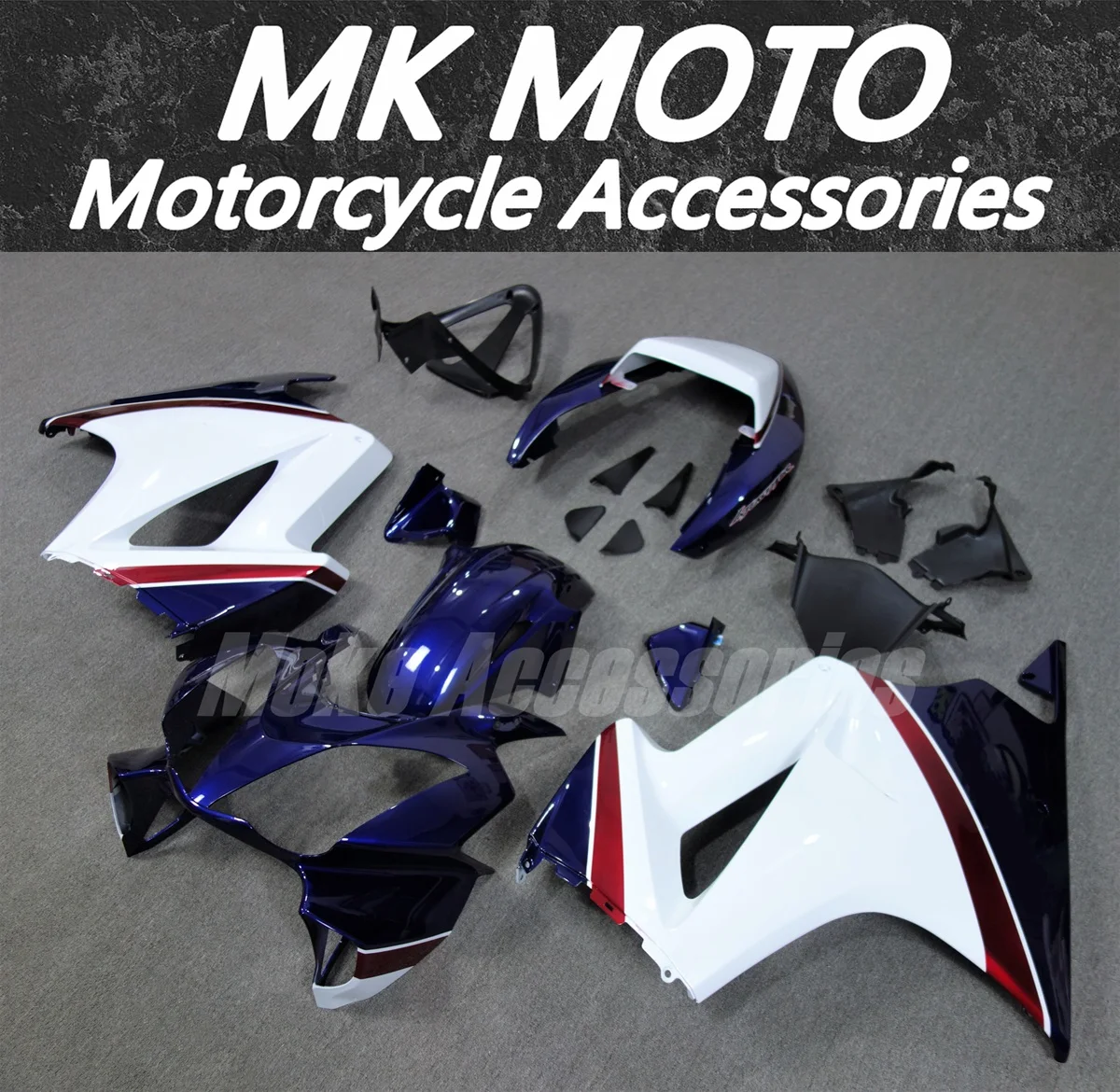 

Motorcycle Fairings Kit Fit For Vfr800 2002 2003 2004 2005 2006 2007 2008 2009 2010 2011 2012 Bodywork Set Silver Gray