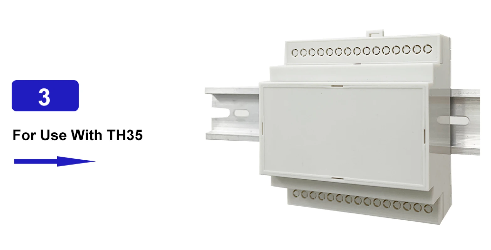 Din-Rail Box PC Enclosure Electrical PCB Mount Bracket Plastic Enclosure Plc Connector Terminal Block Din Rail Enclosure