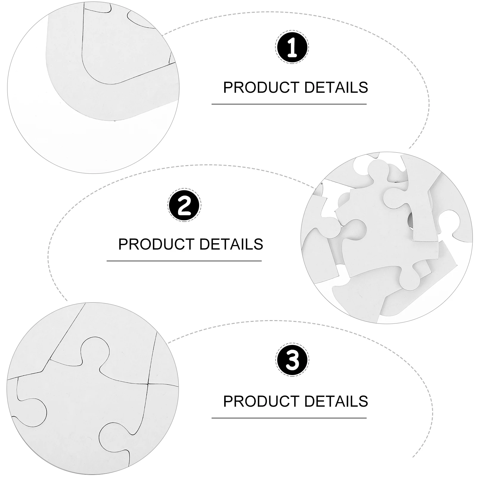 

Blank Puzzle Pieces 4Pcs Puzzle Board Game Educational Toy For Children Craft Learning Activity