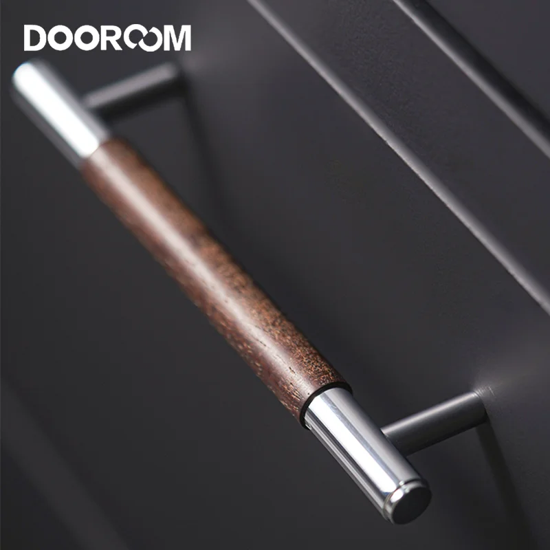 DOOROOM Brass Furniture Handles Wood Wardrobe Cupboard T-bar Drawer Knob Kitchen Cabinet Drawer Gabinete Pull Modern Hardware