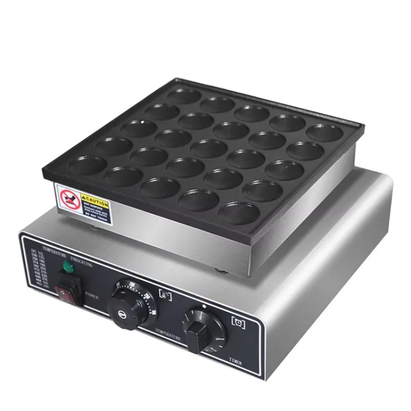 

900W Commercial Mini Dutch Pancake Baker 25PCS Muffin Waffle Maker Machine 25 Holes Commercial Electric Nonstick Bread Maker