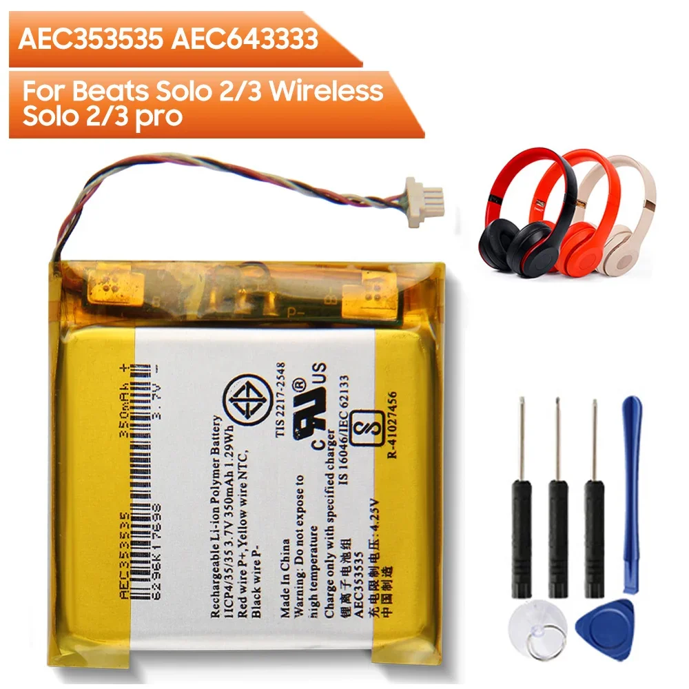 

New Replacement Battery AEC353535 AEC643333 For Beats Solo 2.0 3.0 solo pro Wireless Headset