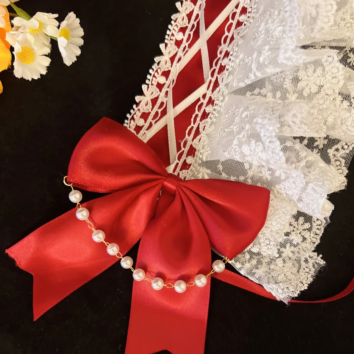 여성 소녀 달콤한 레이스 라인스톤 로리타 헤어밴드 헤드드레스 애니메이션 메이드 코스프레 헤어웨어 헤어피스 헤어 액세서리