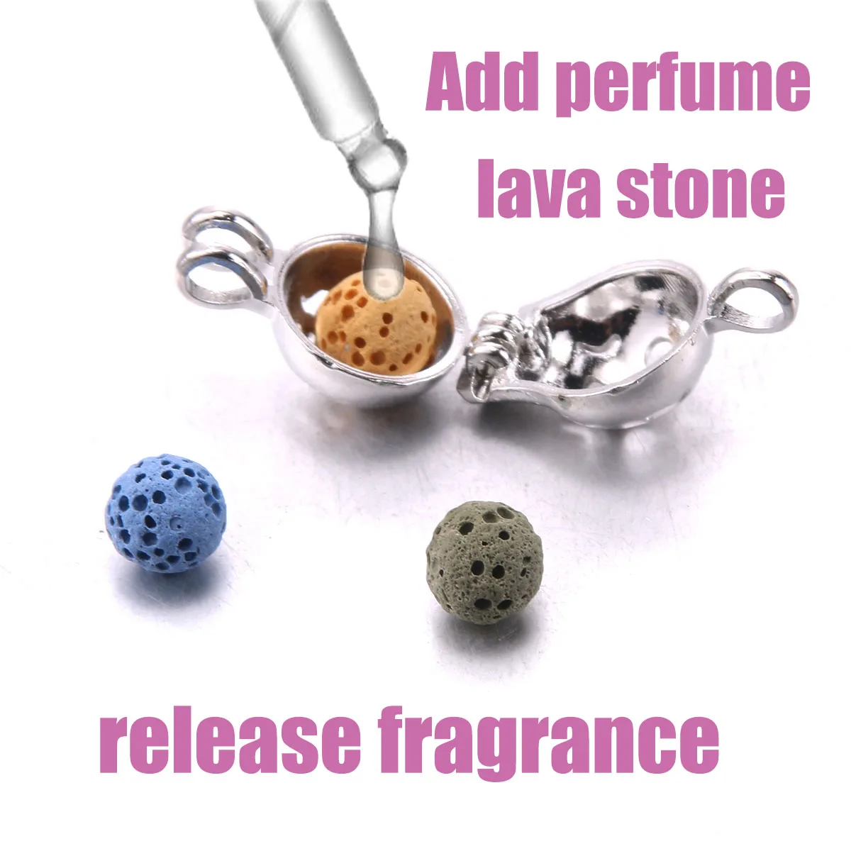 10PCS/Lot DIY Jewelry Mixed Pearl Cage Locket Necklaces Aroma Diffuser Charm Necklace Pendant Perfume Aromatherapy Locket GIft