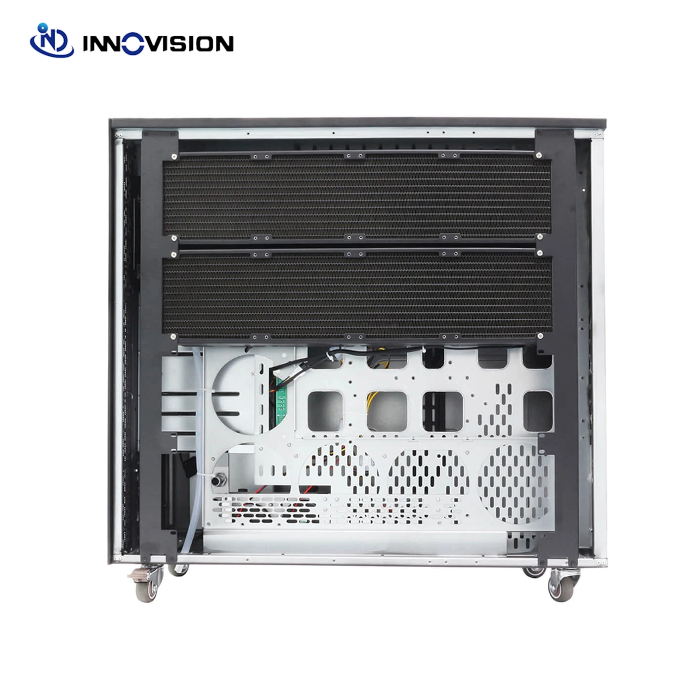 Large Scale Deep-learning Workstation Support 4*5090 Gpu Cards 2*ATX PSU Tower Liquid Cooling GPU Server Case