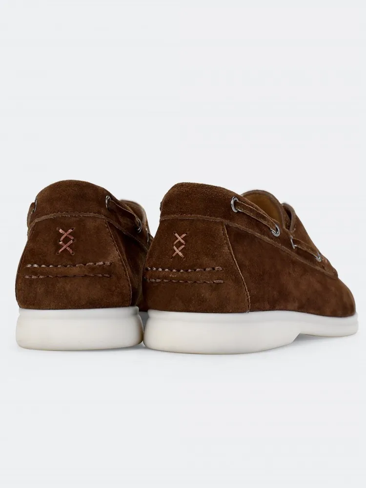 Concise Retro Sheep Suede Round Toe Male Loafer Footwear Versatile Solid Color Cross Tied Genuine Leather Fashion Casual Shoes