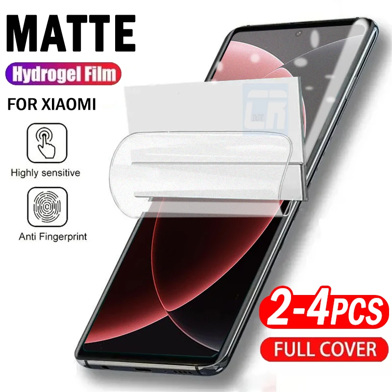 

2-4pcs Anti fingerprint Matte Full Curved Hydrogel Film For Xiaomi 15 Ultra 14 Civi 13 Lite 12 12s 12X 11 Pro Screen Protectors