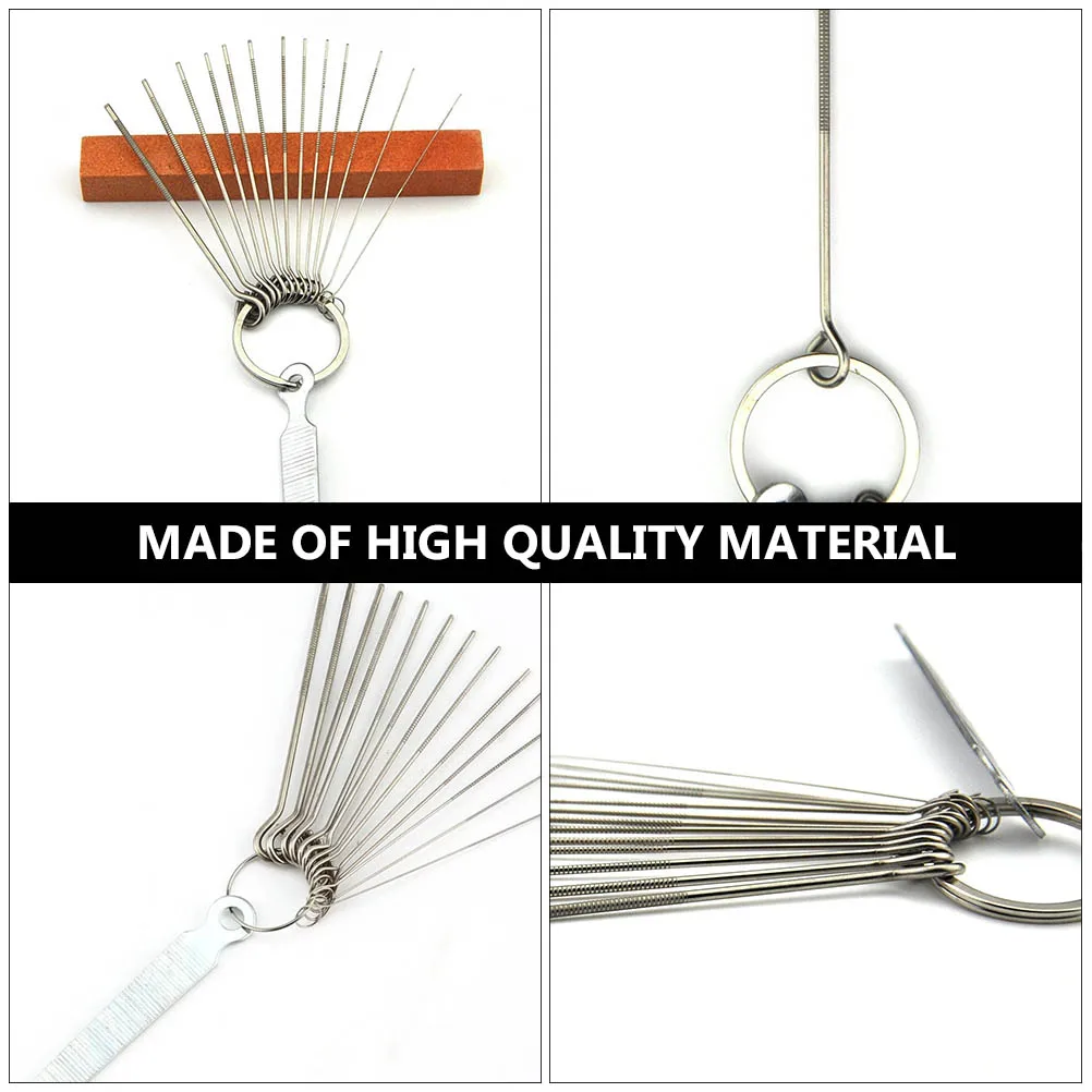

10 PCS/Set Nut File Tools Bass Bridge Slot Fret Needle Files for Guitar Alloy Ukulele Wire