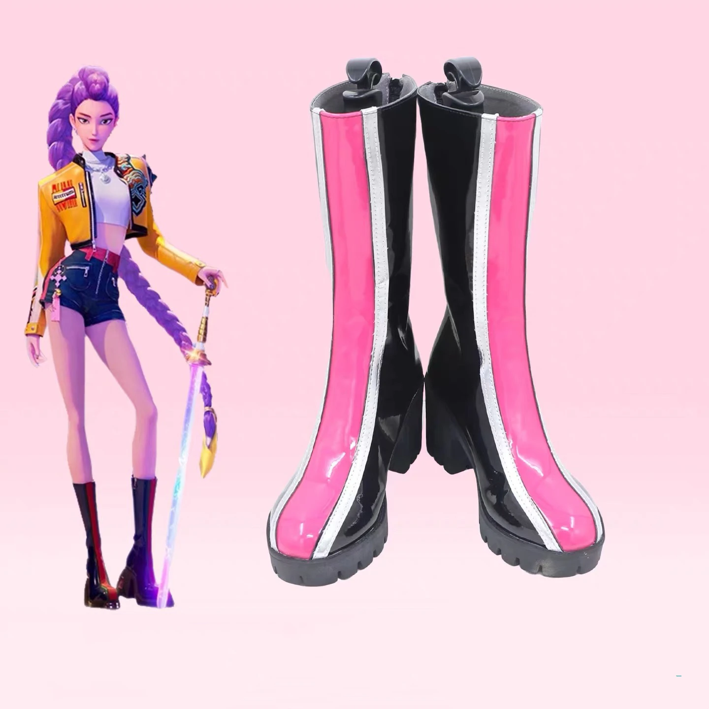 

K-Pop Rumi Zoey Mira Demon Hunters Cosplay Boots for Girl Halloween Role Play Shoes