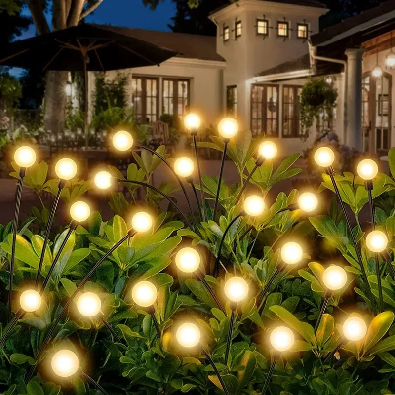 

10Pack Solar Garden Lights100 LED Firefly Lights Solar Outdoor Waterproof Solar Powered High Flexibility Swaying Landscape Lawn