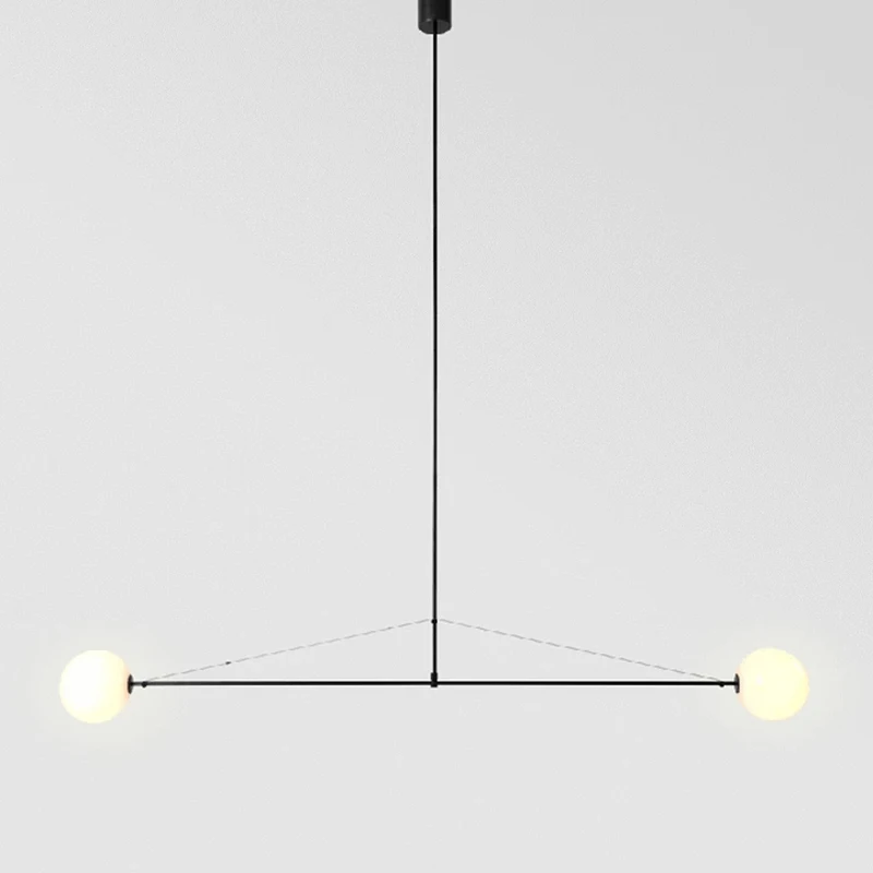 Lámpara de araña de línea geométrica, lámpara colgante minimalista, iluminación Led, lámpara de araña posmoderna, luminaria geométrica suspendida