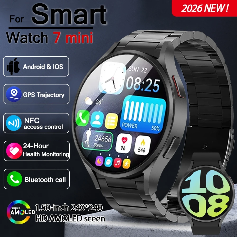 2026 Neue HD Bluetooth-Anruf Smartwatch für Männer, 100+ Sportmodi, GPS-Tracking, NFC, IP68 wasserdicht, 24/7 Gesundheitsüberwachung, Smartwatch für Frauen