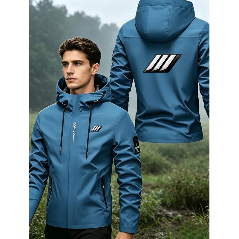 Casual trendy jacket, windproof and waterproof, suitable for men's outfits, a must-have for outdoor hiking and fishing,
