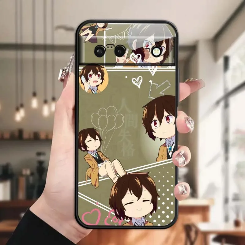 Cool Bungo Stray Dogs Anime para Google Pixel 9a 9 8A 8 7 7A 6 6A Pro XL 2024 5G negro suave TPU funda de silicona para teléfono