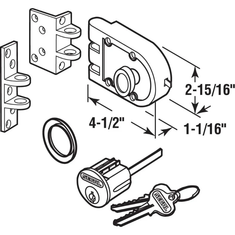 Segal SE 15361 Deadbolt – Jimmy-Proof Design Prohibits Forced Entry by Spreading of Door Frames