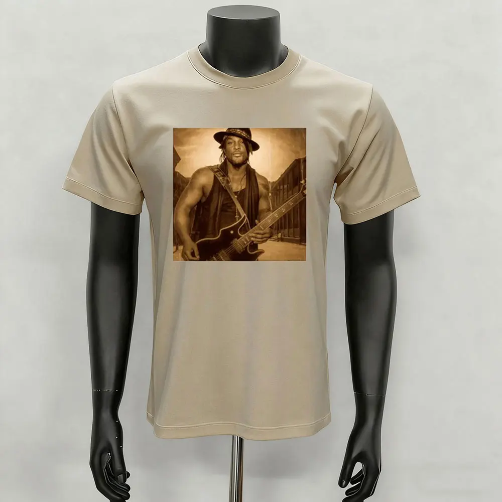 RIP D'Angelo سوف نذكرك دائمًا.1974-2025 تحية القطن قميص D'Angelo براون السكر الفودو للجنسين الصيف الرجال المحملة XS-3XL