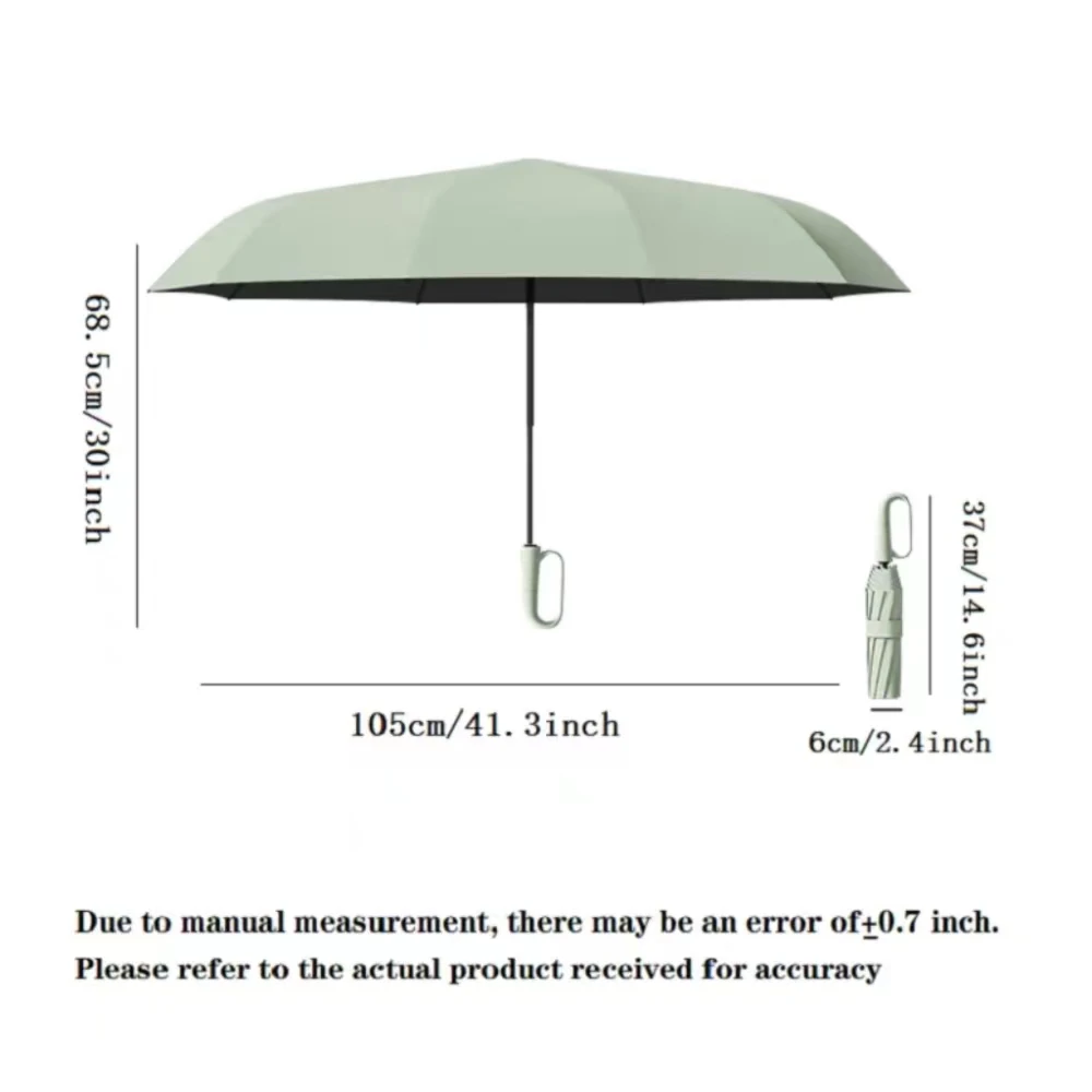 New Buckle Handle, Can Be Placed Anywhere, Vinyl Shade Rain and High-end Automatic Umbrella