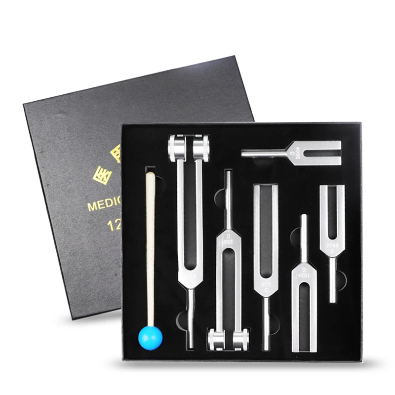 6PCS Medical Neurological Massager Mallet Chakra Hammer Tuning Fork for Sound Healing Therapy Health Nerves System Test Tool A3