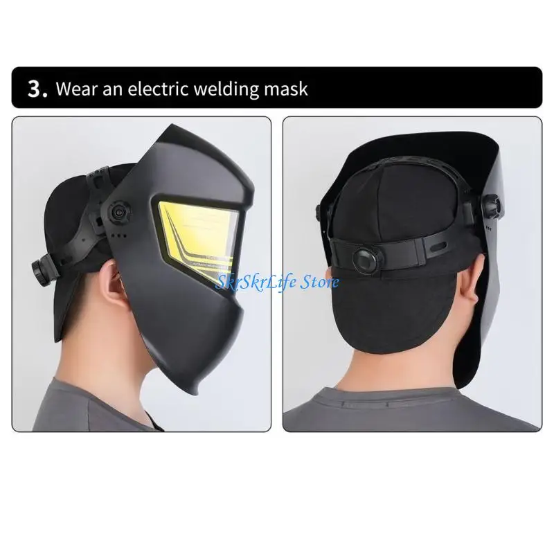 E65E Flameproof Neck Guard Hat Welding Work Cap For Metalworking And Polishing