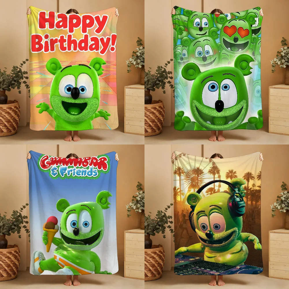 Cartoon Gummibar Blanket Throw Super Cosy Plush Living Room Sofa Couch Childish Birthday Gifts