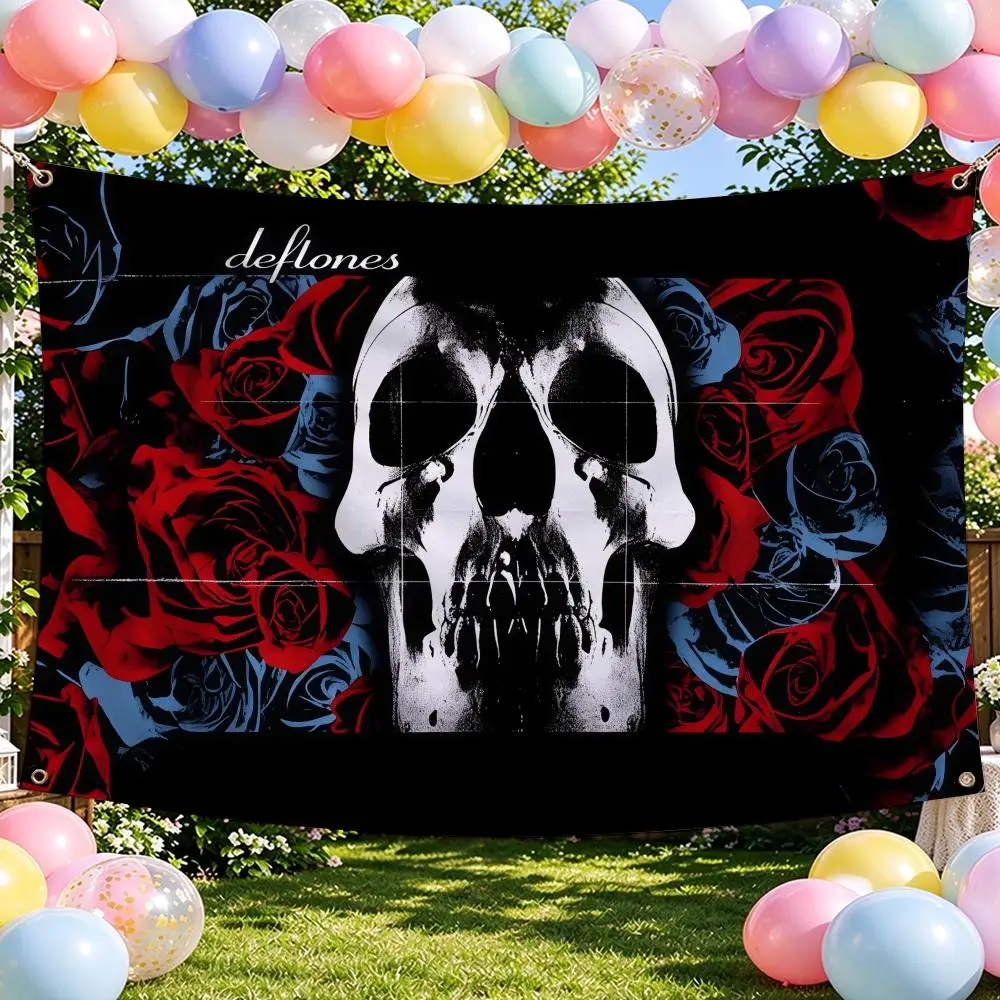 Band D-Deftones-S Private Music Flags Banner For Bedroom Outdoor Living Room Restaurant Bar Wall Decor Party