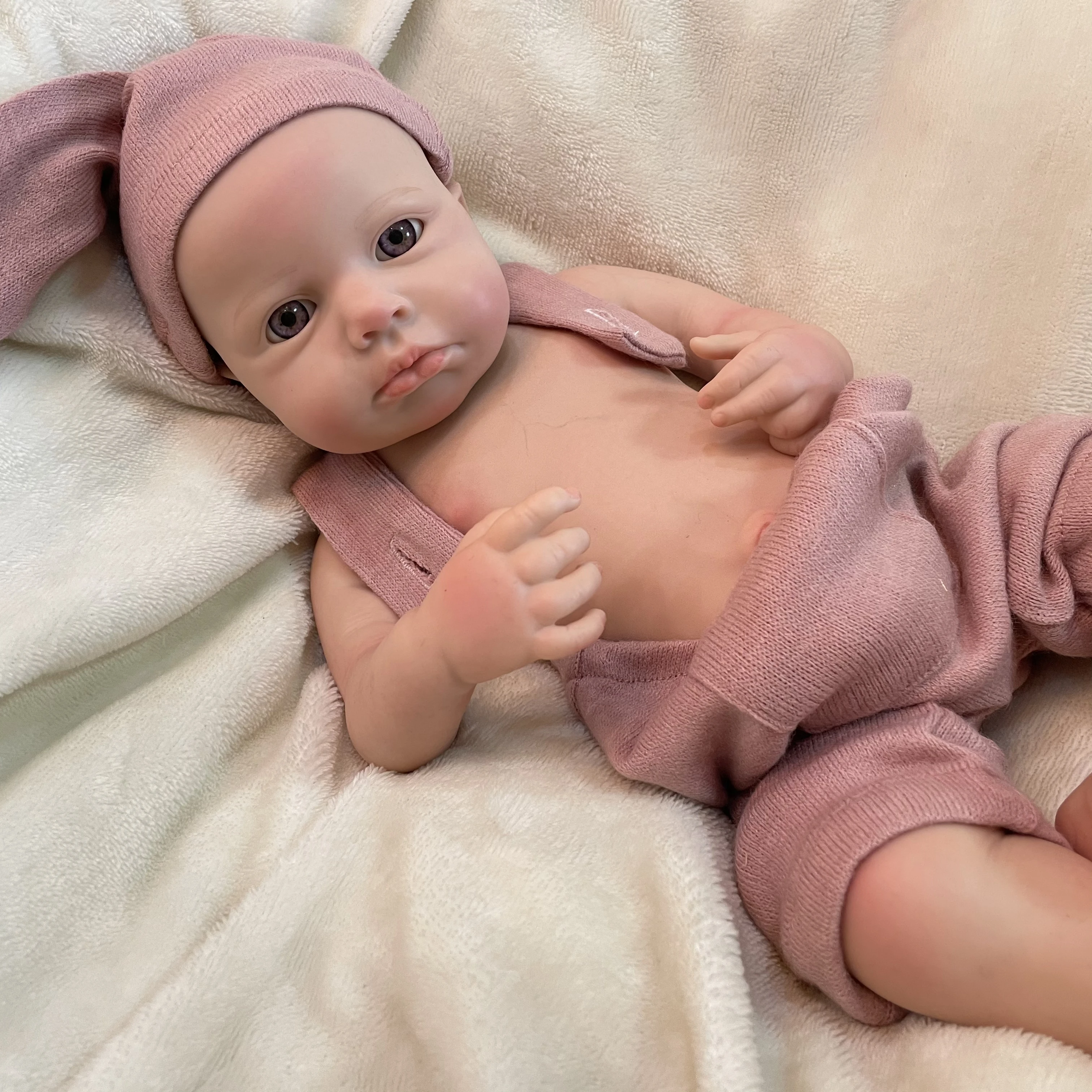 45CM Boy/Girl Loulou Bebê Reborn Dolls Painted Full Body Silicone Reborn Dolls For Family's Gift Corpo De Silicone Inteiro