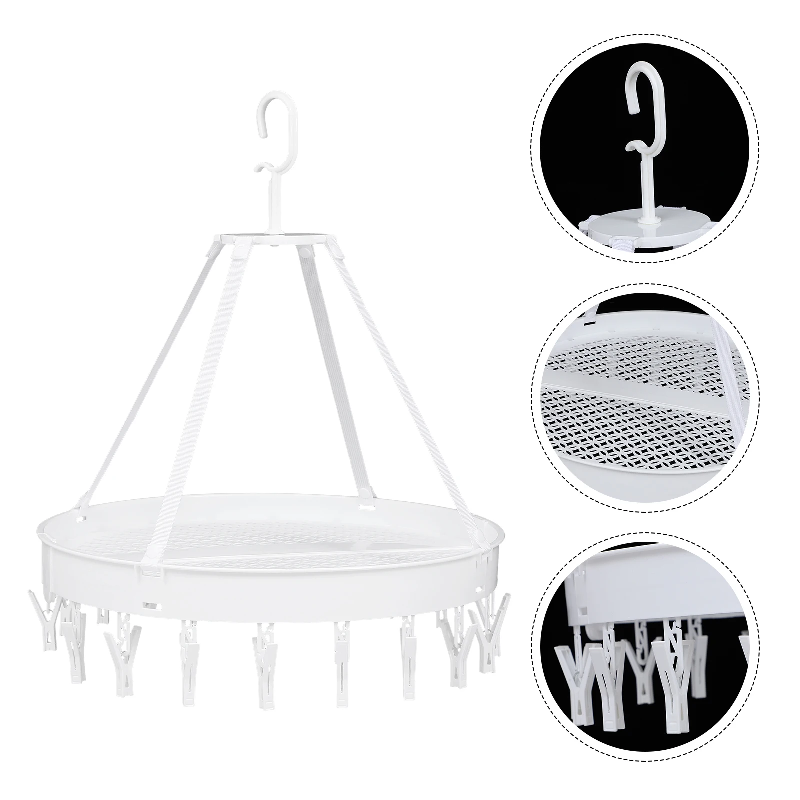 

Foldable Clothes Drying Hanger Rack for Socks Towels Underwear Bras Laundry Storage Save Space Home Outdoor Camping Travel