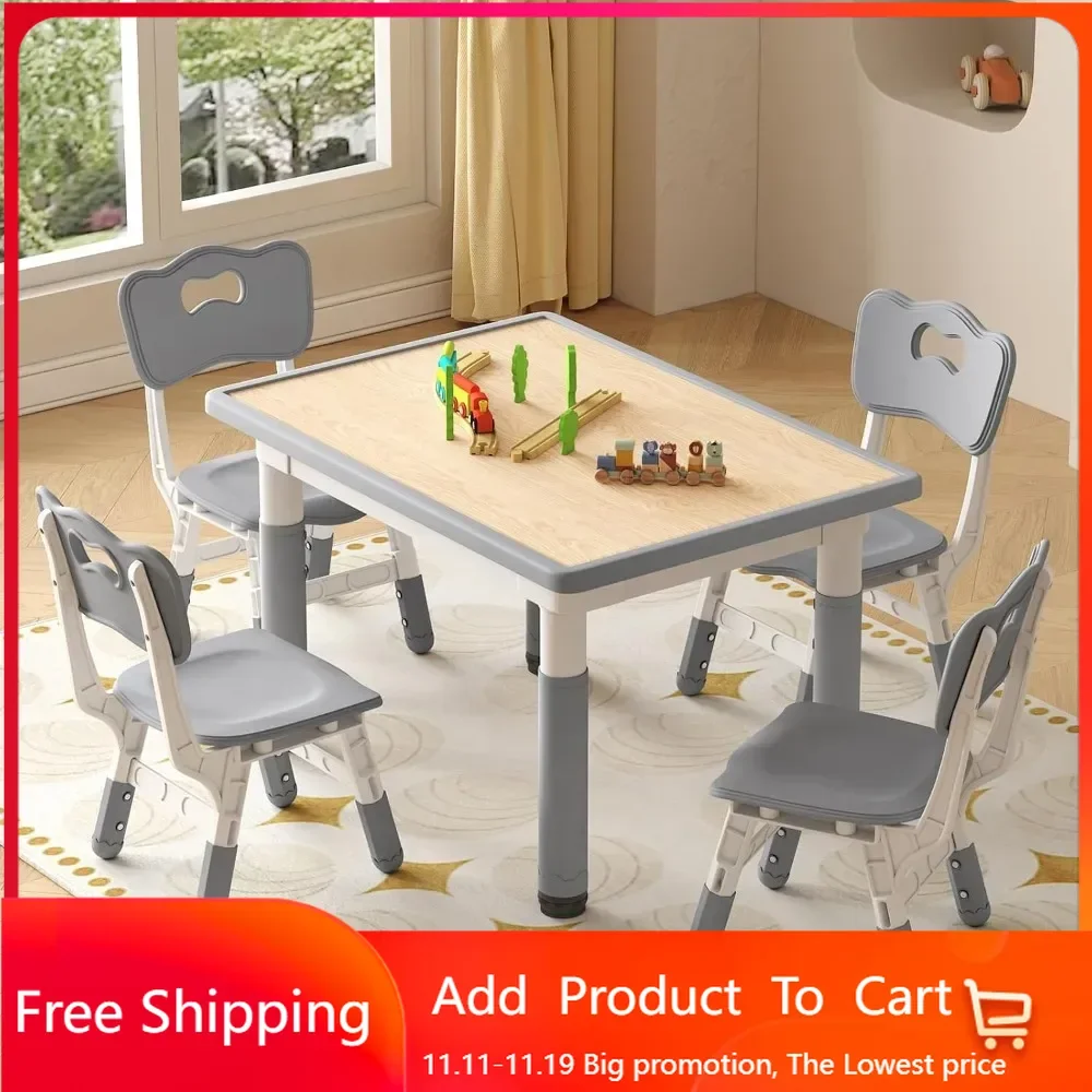 Kids and Chairs, Graffiti Desktop Toddler Chair and Table Set, Kids for Ages 3-8, 31.5''L x 23.6''W Childrens