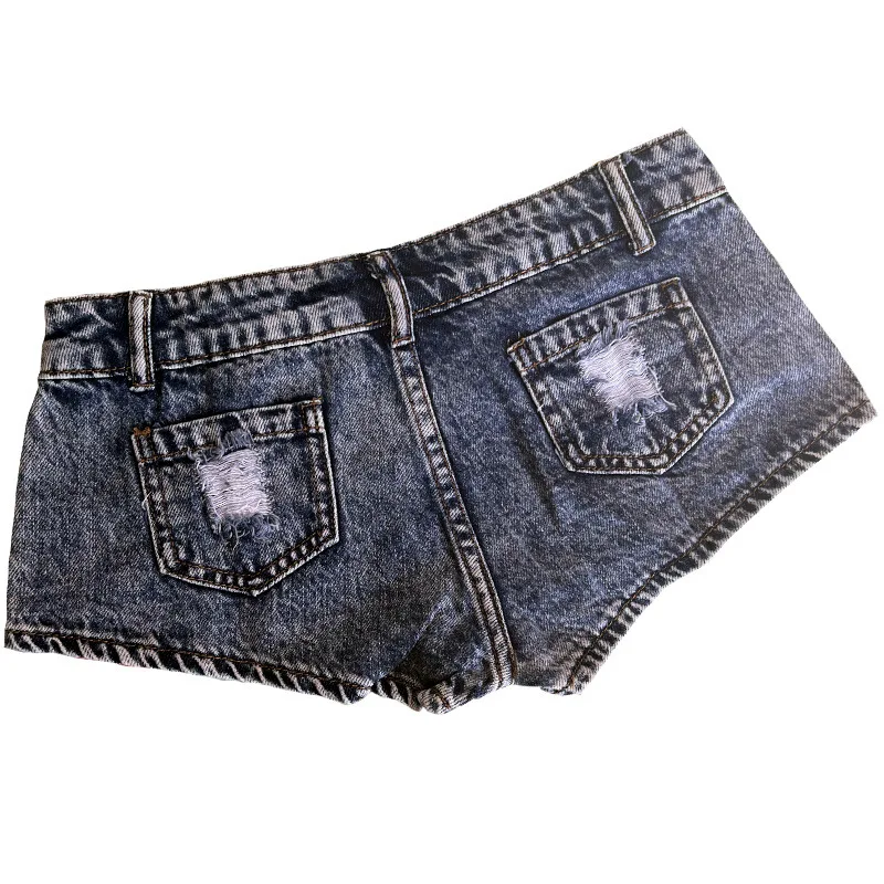 Shorts femininos jeans de cintura baixa, shorts sexy para boate, bares e praias, novos