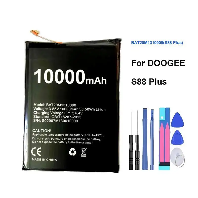 

For Doogee S88 Plus BAT20M1310000 Mobile Phone Battery 10000Mah Rapid Charging