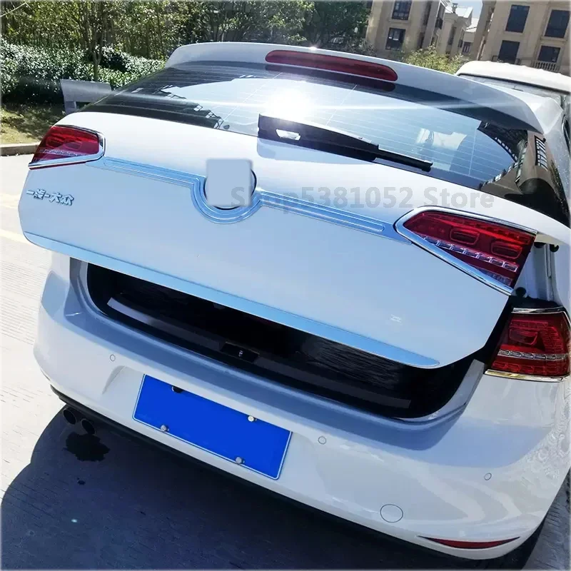 

For Volkswagen VW Golf MK7 2013-2019 Stainless Steel Trunk Trim Tail Door Trim Strip Rear Windshield Wiper Body Accessories