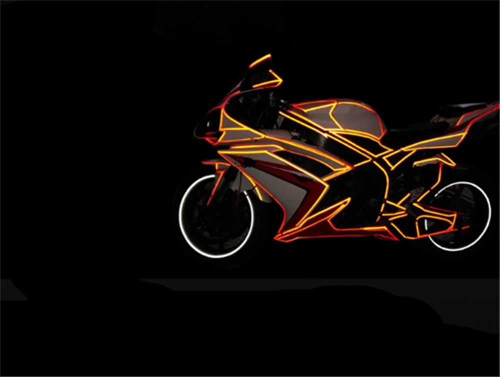 1cmX800cm truck car motorcycle bicycle reflective tape sticker for KTM Bajaj PulsaR 200 NS 1190 AdventuRe R 1050 RC8 Duke