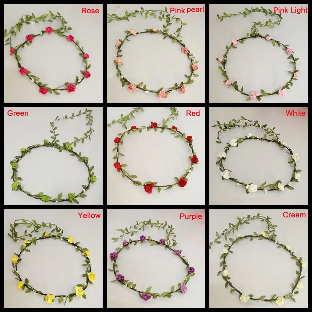 Cute Elegent Flower Garland Wedding Bride Bridal Headdress Headbands Bohemian