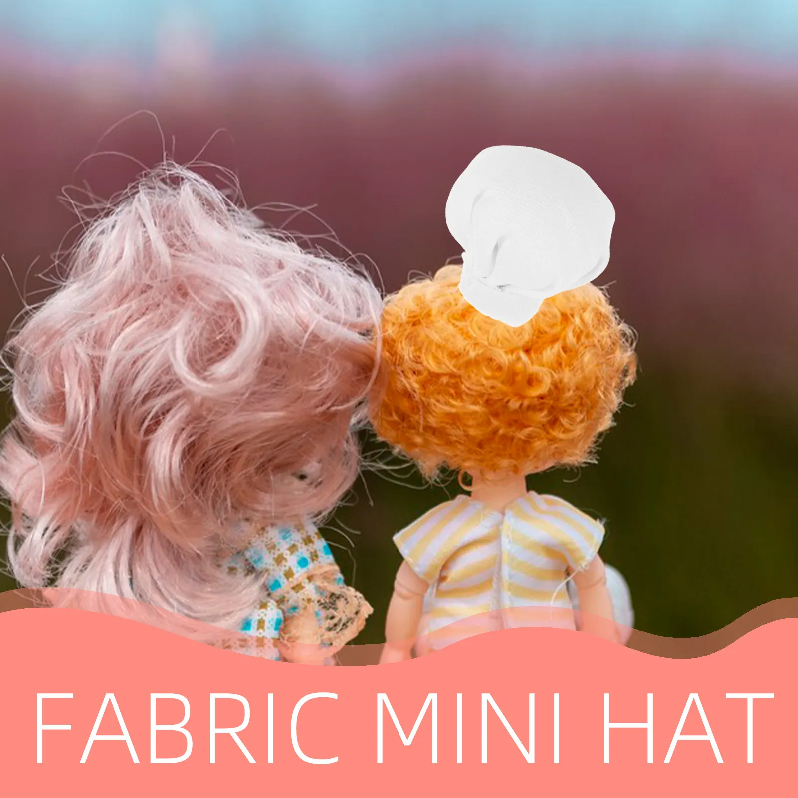 10Pcs Cute Mini Cloth Chef Hats for Crafts Dollhouse Accessories Imitation Headwear Micro Scene Use Tiny Hats for