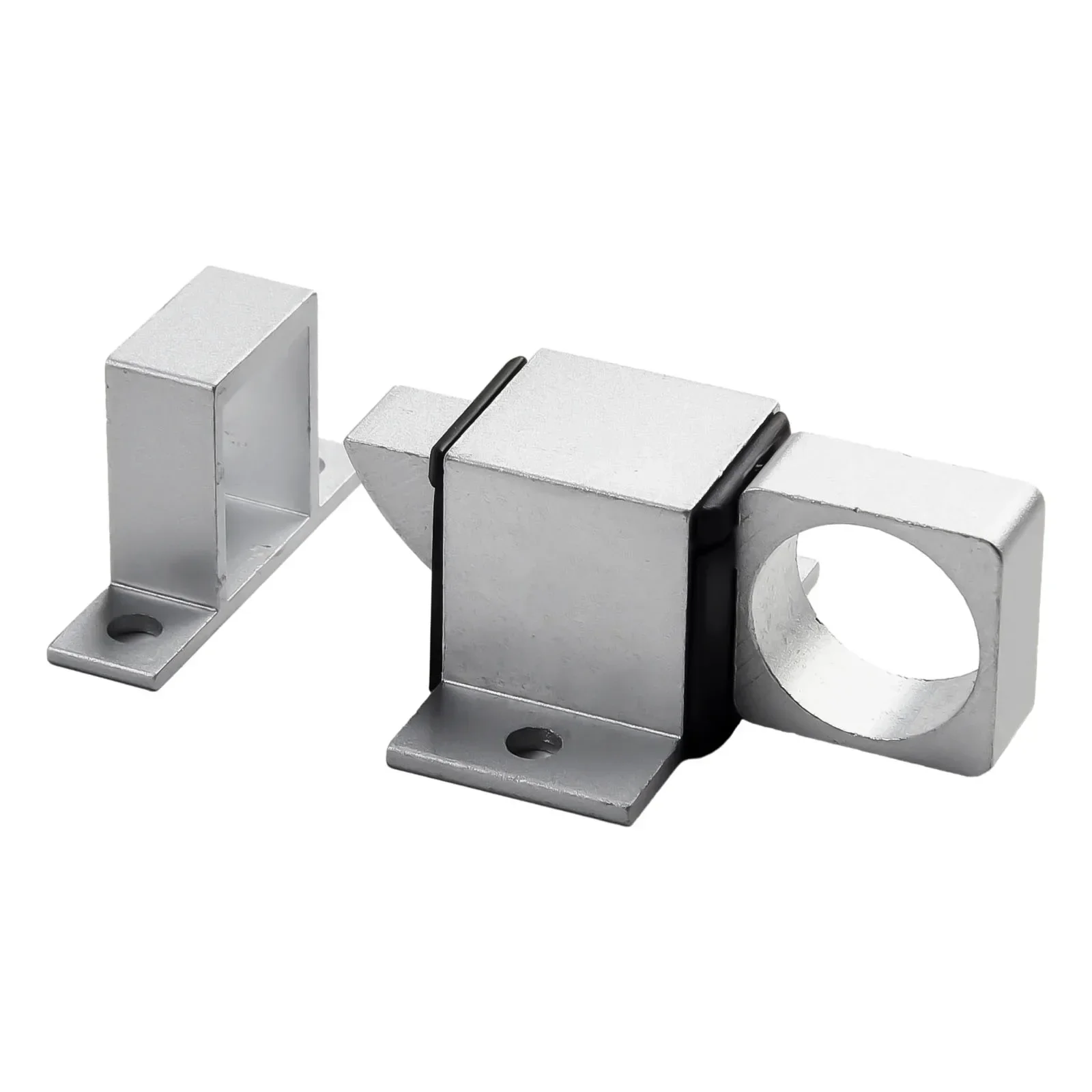 Door Latch Aluminum Alloy Security Automatic SASH Door Spring Bounce Lock Square Self-closing Bolt Spring Thumb Lock