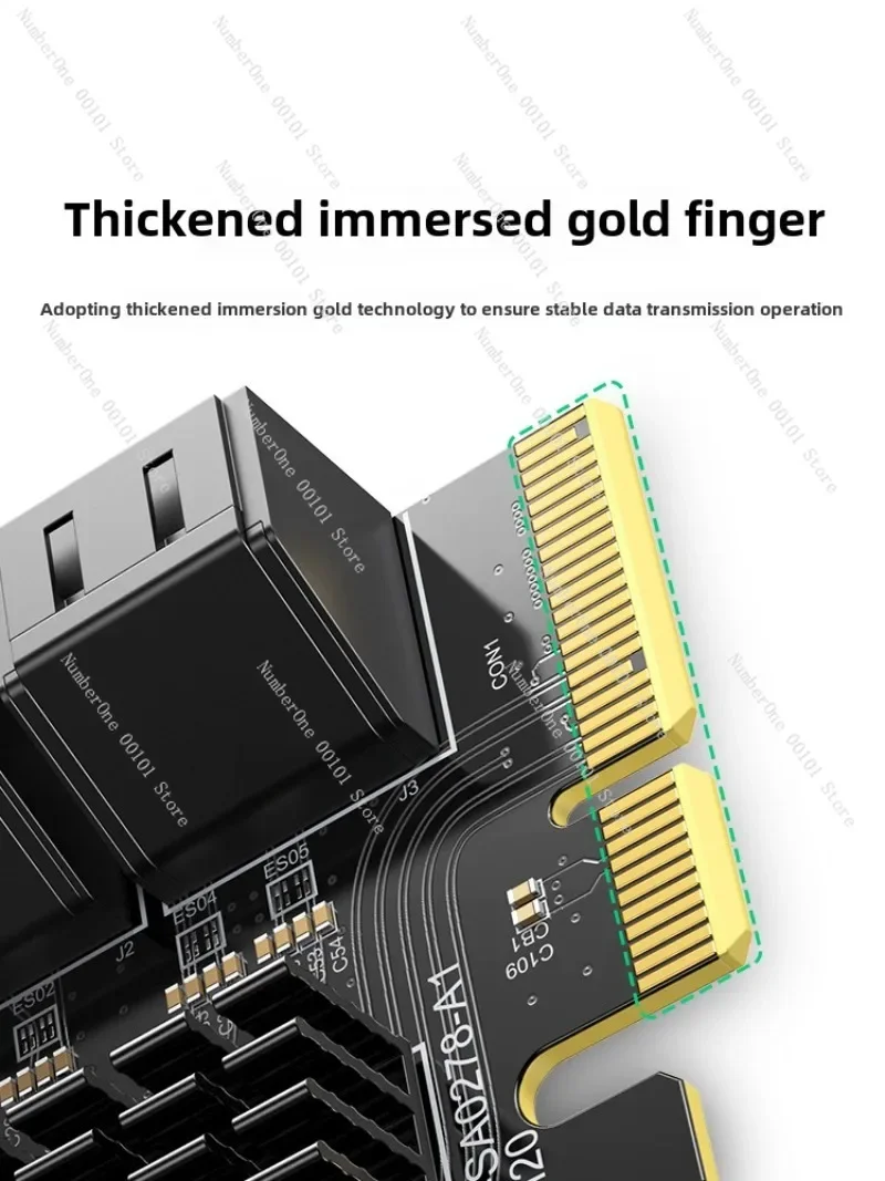 PCIE to SATA3.0 multi-port expansion card 6Gbps desktop computer chassis adapter card solid state machinery