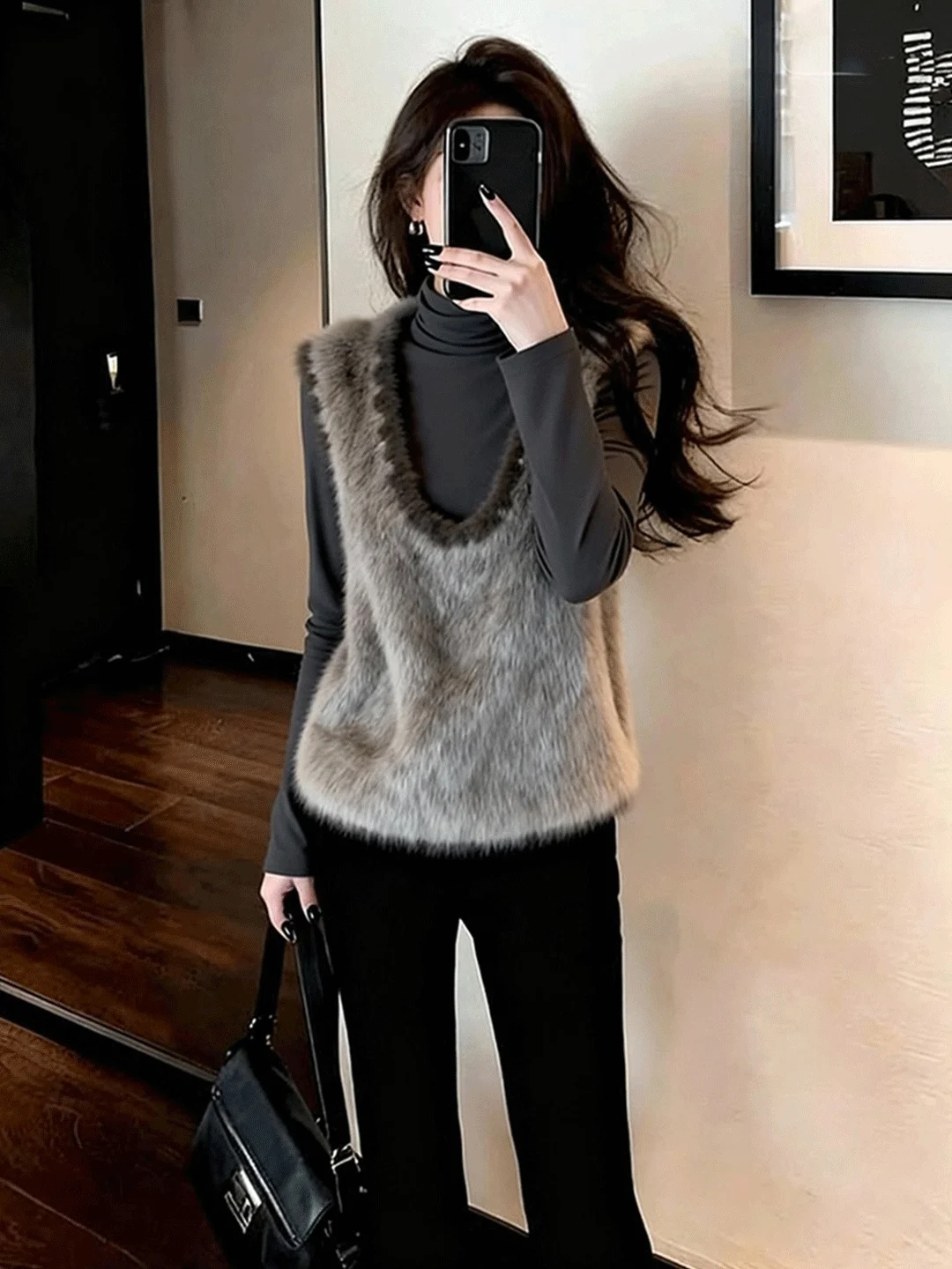 

Мягкий плюшевый жилет для женщин: осенне-зимний, универсальный, модный, базовый слой, внутренняя одежда, верхняя одежда, уютный и теплый.