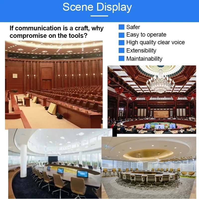 Цифровой сетевой кабель Проводная конференц-система Камера для обсуждения Отслеживание председателя Микрофон для деликатесов Конференц-микрофон