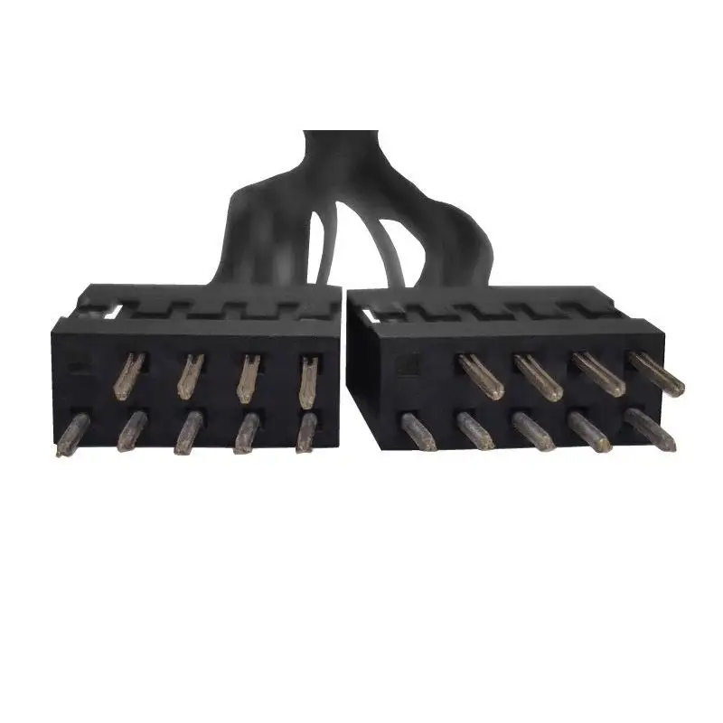 1Pc Reset & Power On/Off Cable - Dual Control Jumper for PC Motherboard, 9-pin 1-to-2 Line Splitter Switch