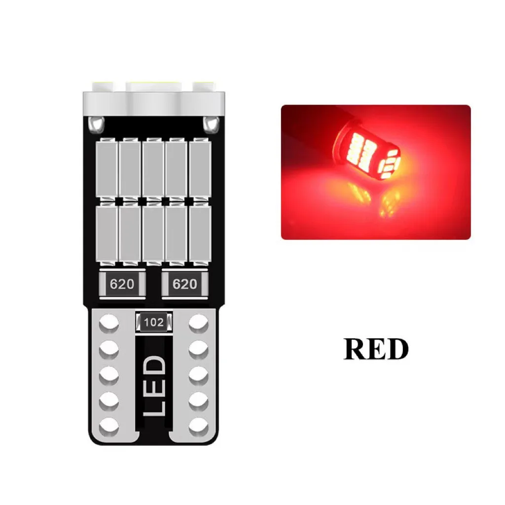 10 قطعة W5W T10 LED لمبات Canbus 26SMD 12 فولت 194 168 سيارة الداخلية قبة القراءة لوحة ترخيص أضواء وقوف السيارات مصباح إشارة
