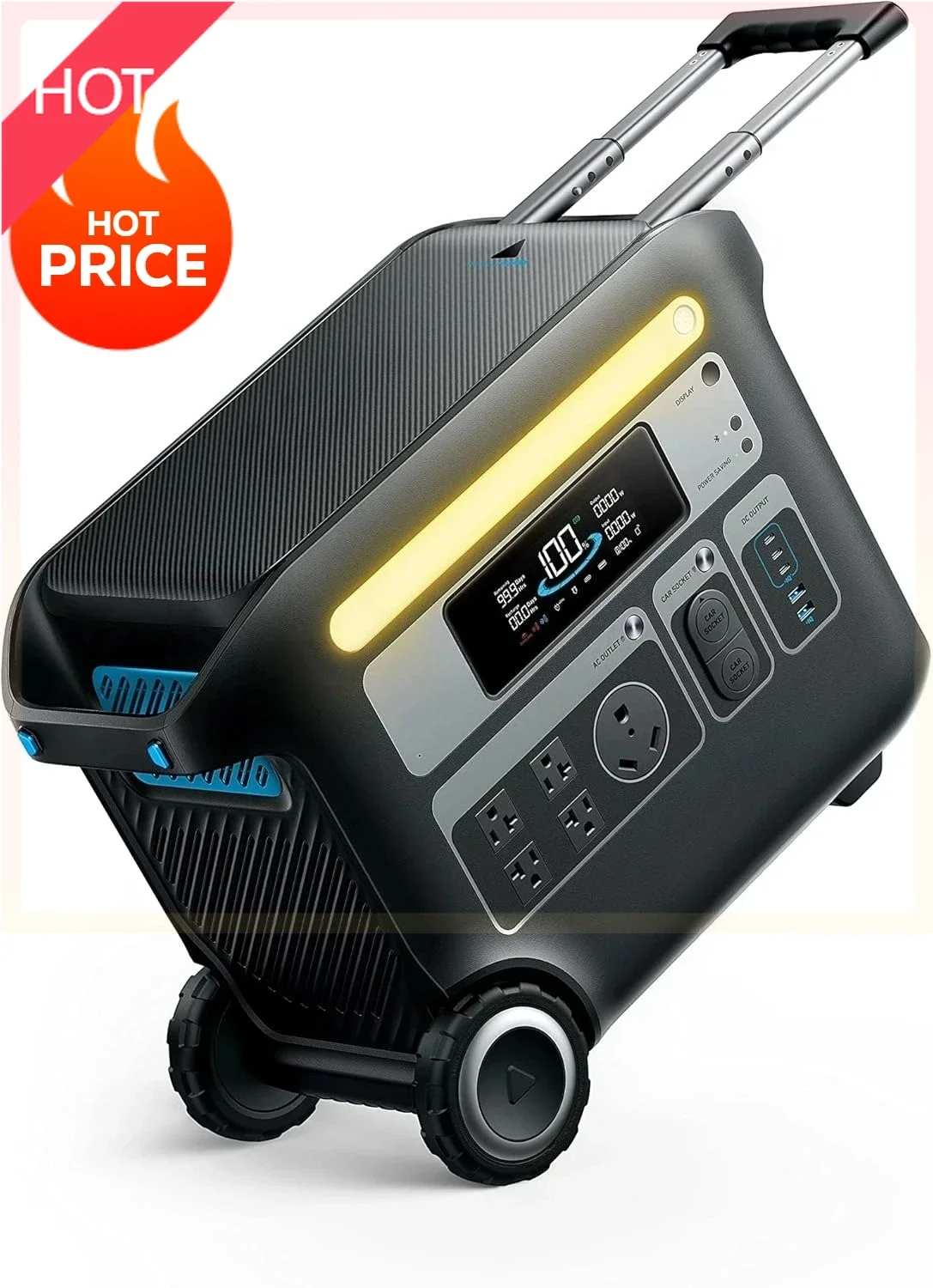 

(XMSJ) Портативная электростанция F2000, солнечный генератор PowerHouse 767, 2400 Вт, аккумуляторные генераторы GaNPrime для домашнего использования