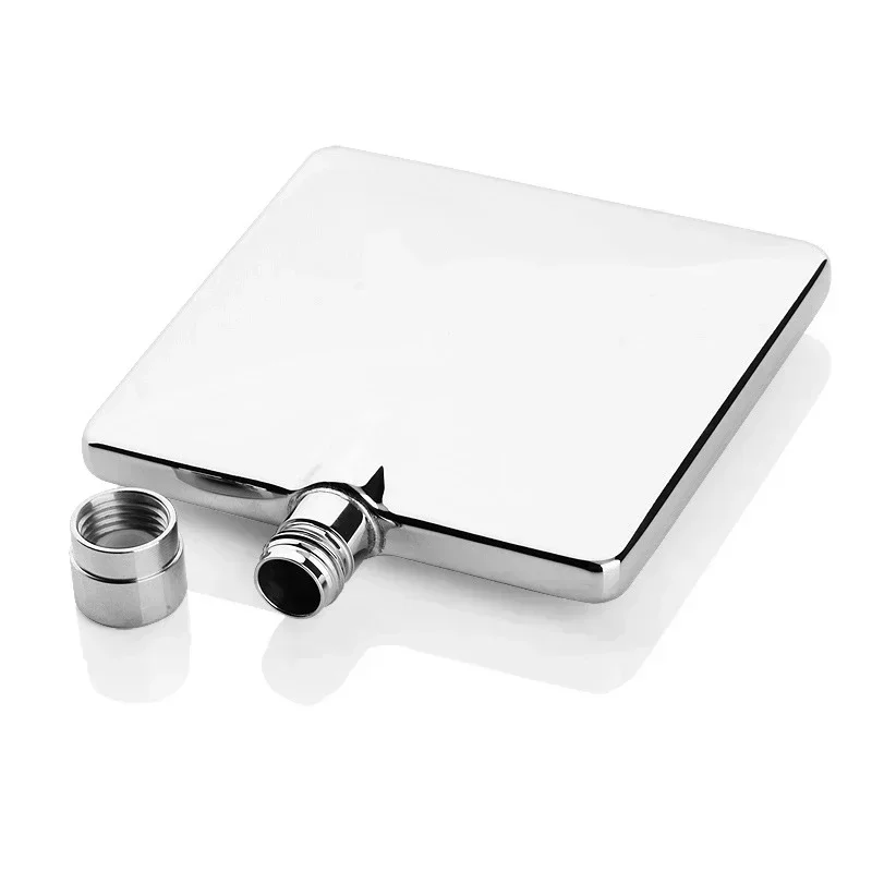 Fashionable Exquisite Stainless Steel Square Wine Pot Portable and Easy To Use Wine Bottle European and American Style Whiskey
