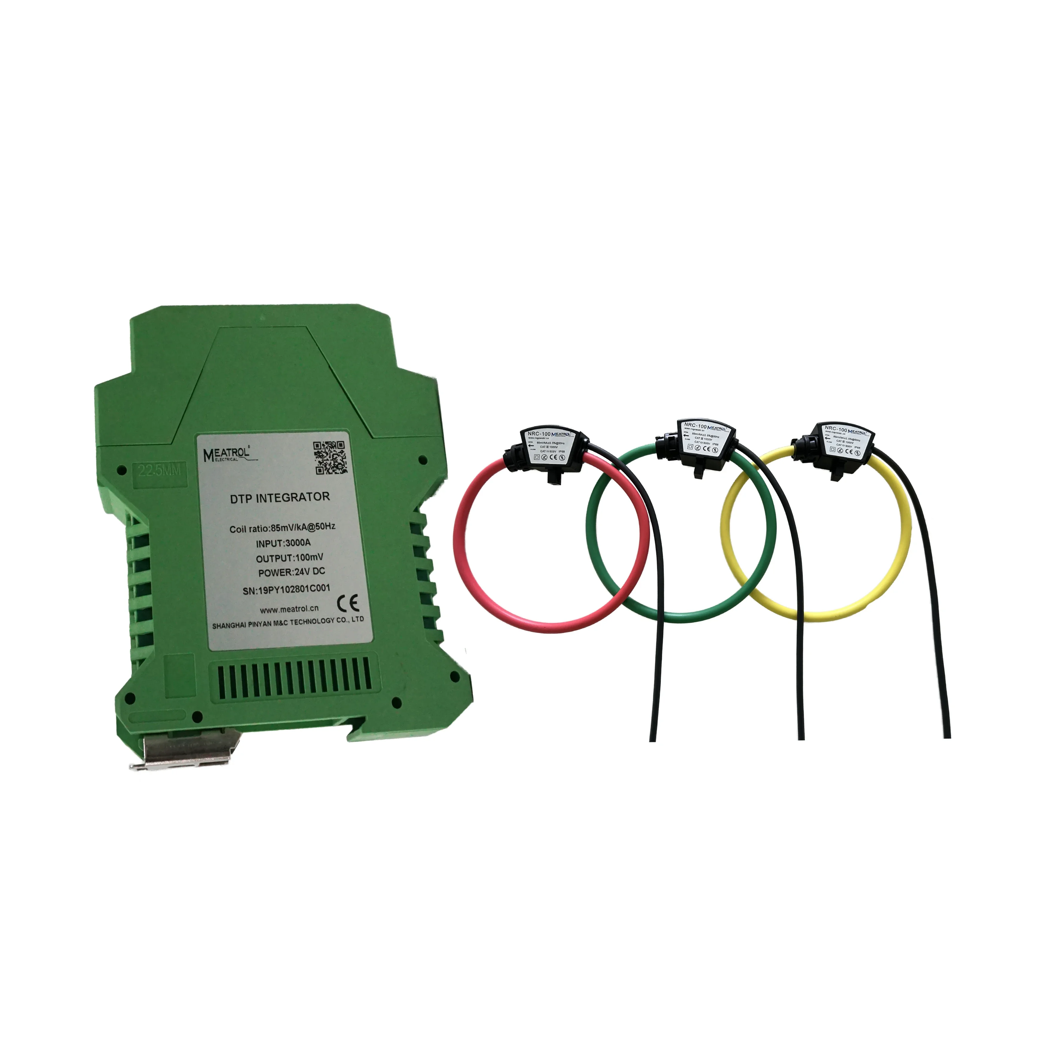 Three phase DIN-RAIL 4-20mA Flexible current transformer Rogowski coil converter Current transducer