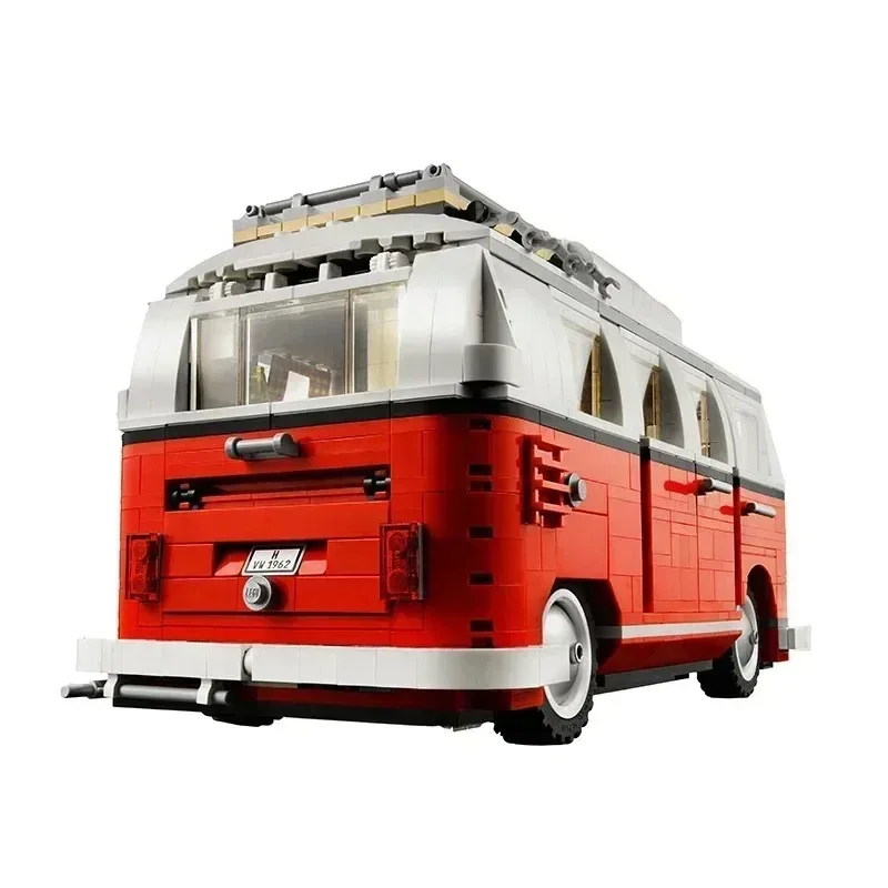 Klassieke Technische T1Red Camper Van 10220 Model Bus Bouwstenen Bricks Diy Sets Kinderen Speelgoed Volwassenen Gift Kerst speelgoed