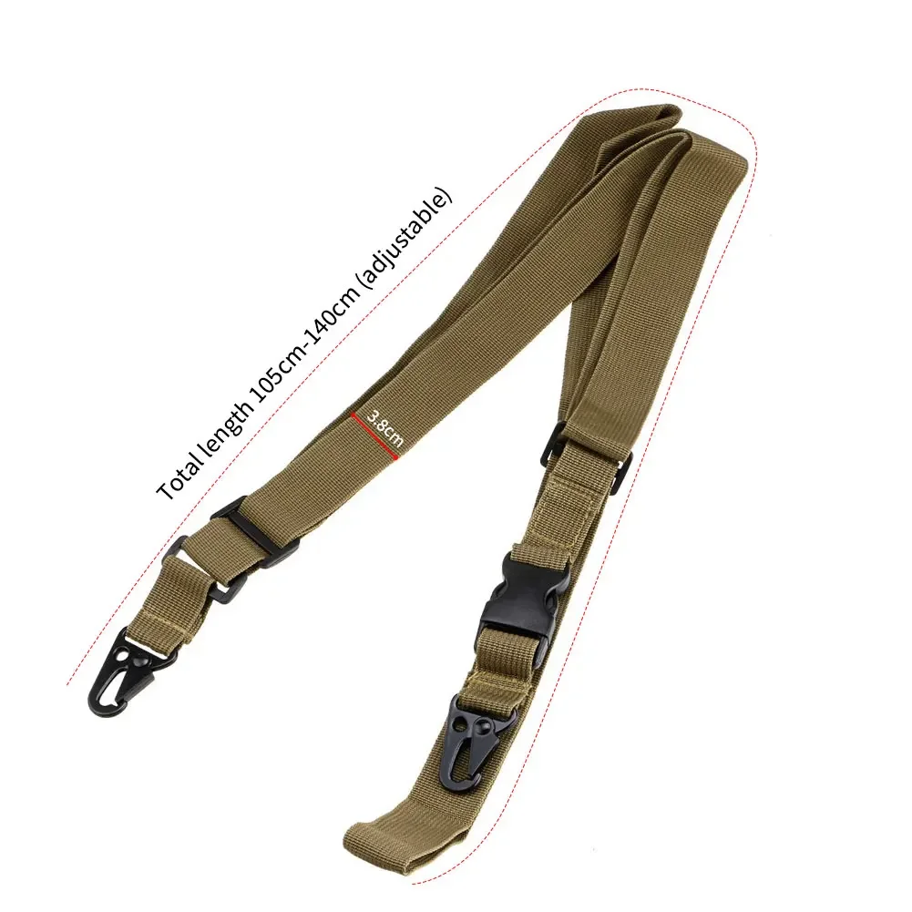 Three-point Adjustable Bungee for Rifle Gun Sling Strap Hook Safety Belt Wild Survival Training Tactical Equipment