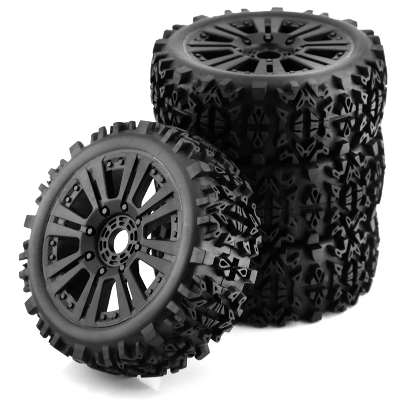 

4PCS 1/8 Off-Road Car Buggy Wheels Tires 120Mm Rubber Rocks Tyres For Redcat Team Losi VRX HPI Kyosho HSP Carson