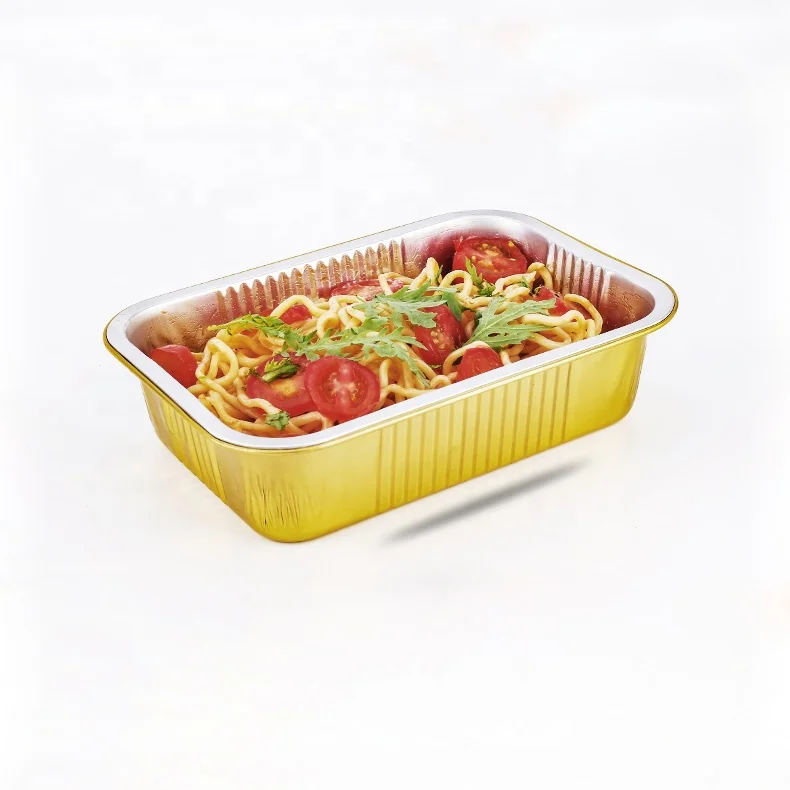 Disposable aluminium foil for container smoothwall colored alu foil tableware takeaway aluminum food box